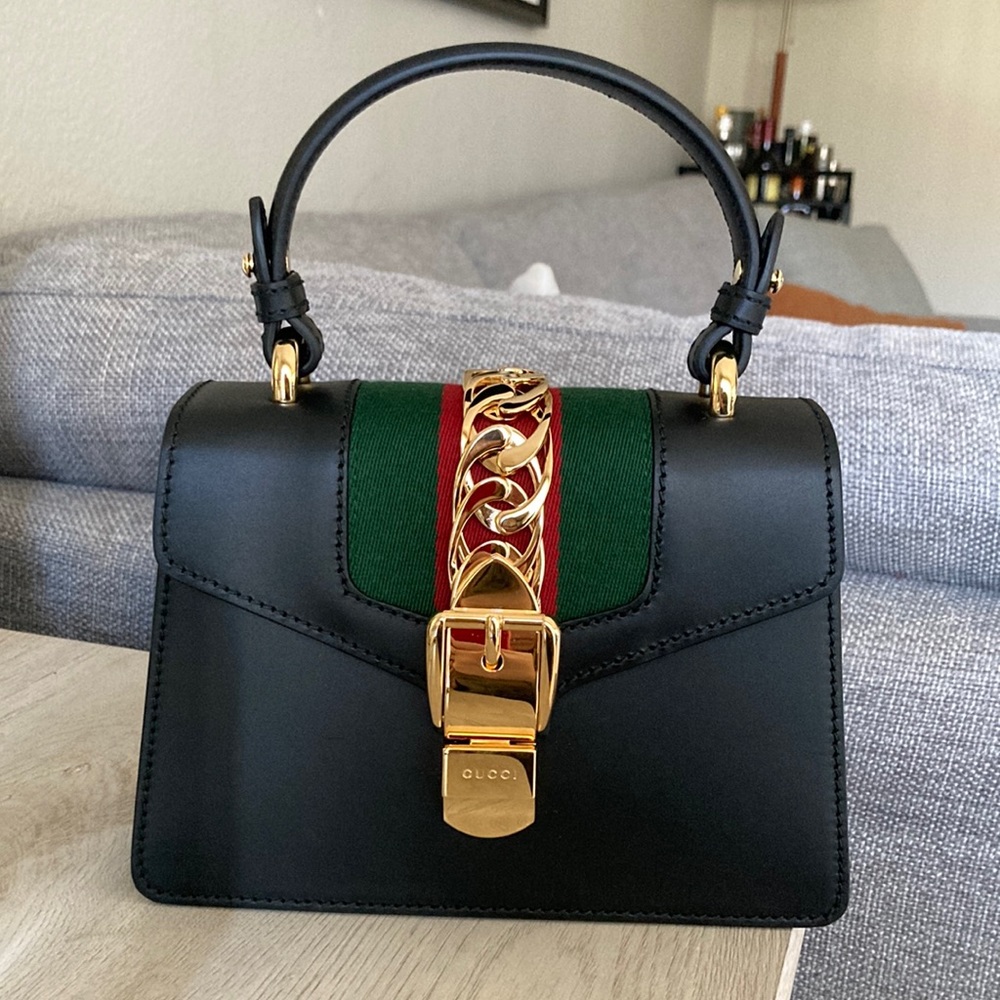 Gucci Sylvie Top Handle Leather Mini *$500 OFF*